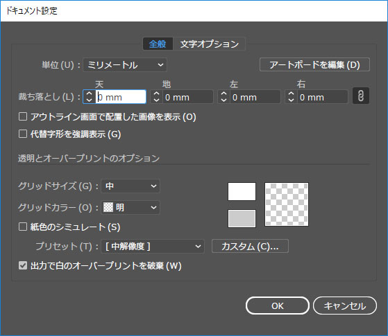 裁ち落としの設定方法 Illustrator ファブリック デザイン