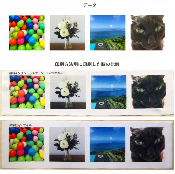写真の印刷加工比較